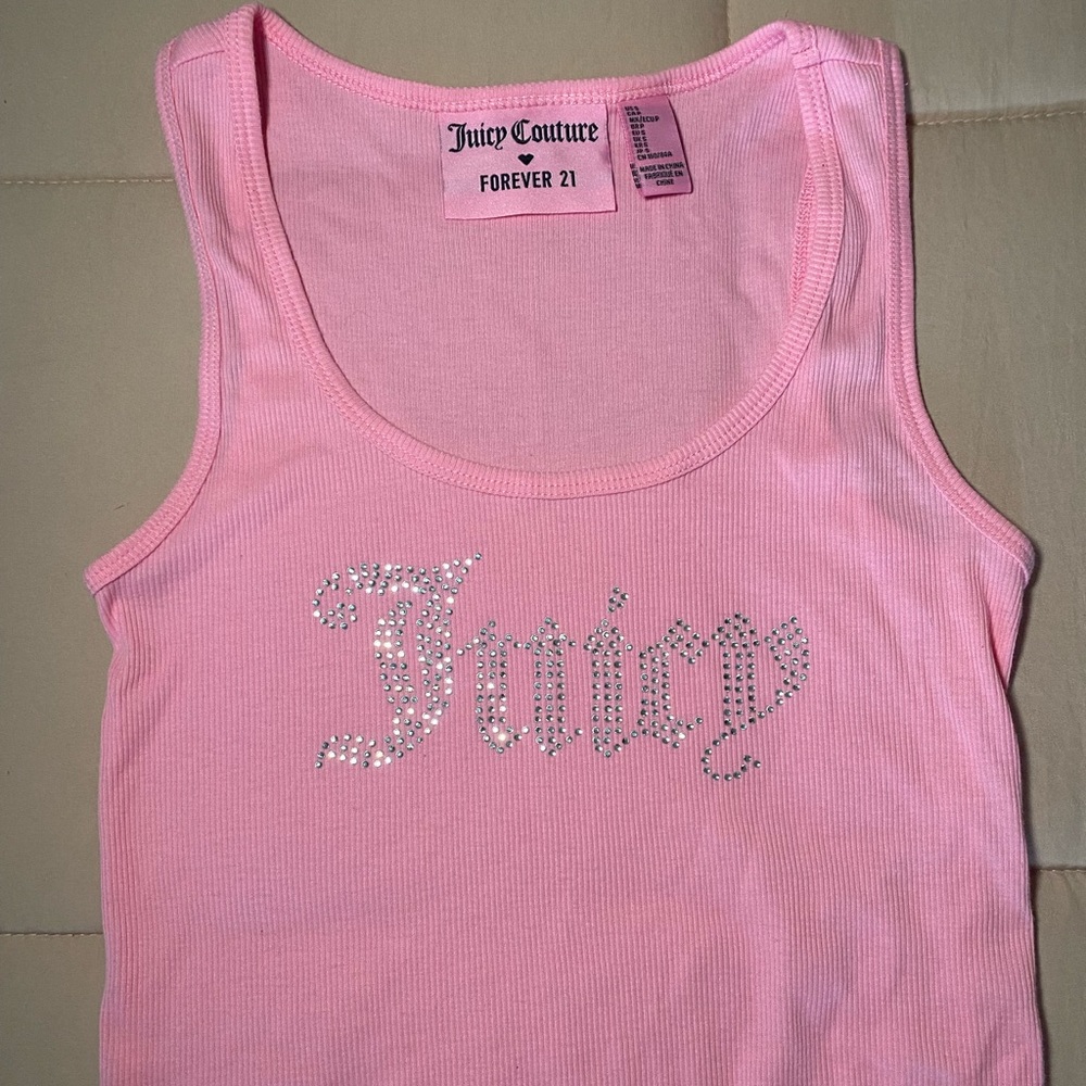 Juicy Couture Pink Tank Crop Top